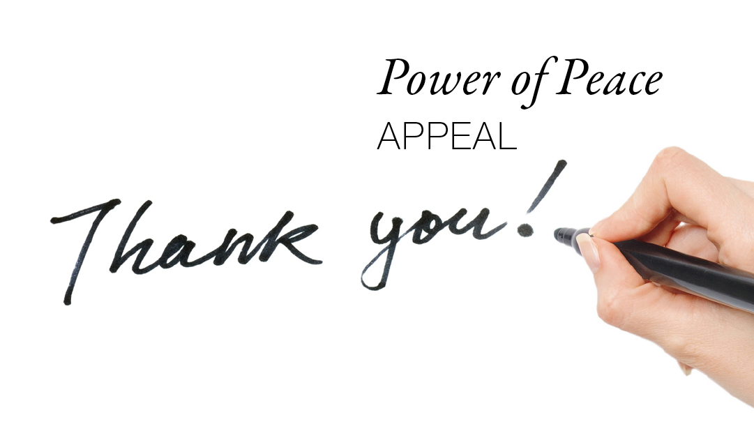 La Campaña «el Poder De La Paz» Recauda - Thank You (1080x638), Png Download