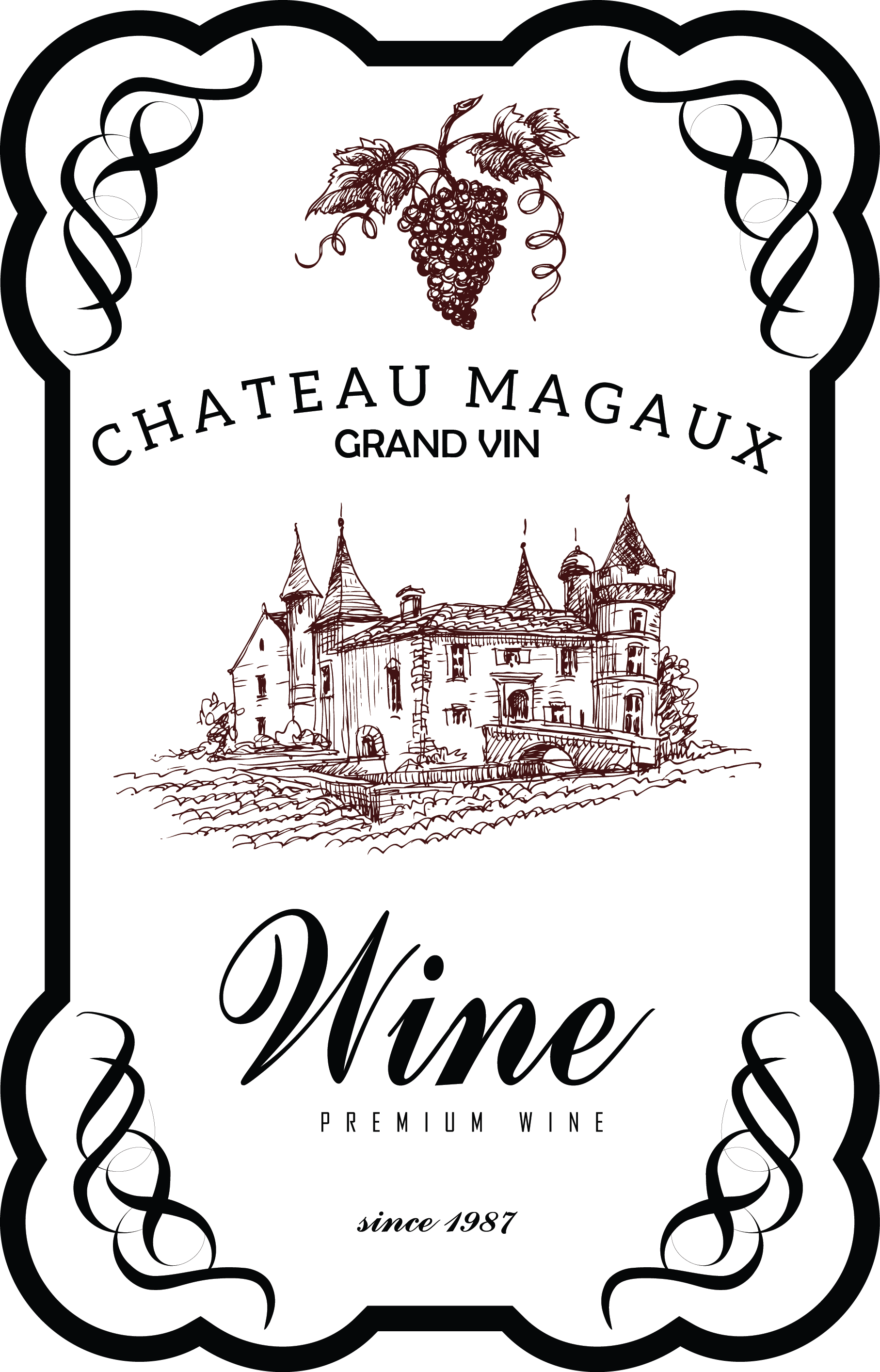 My Design Wine Label Decoupage Todo Pinterest - Personalized Vintage Vineyard Quarter Barrel Sign (1815x2829), Png Download