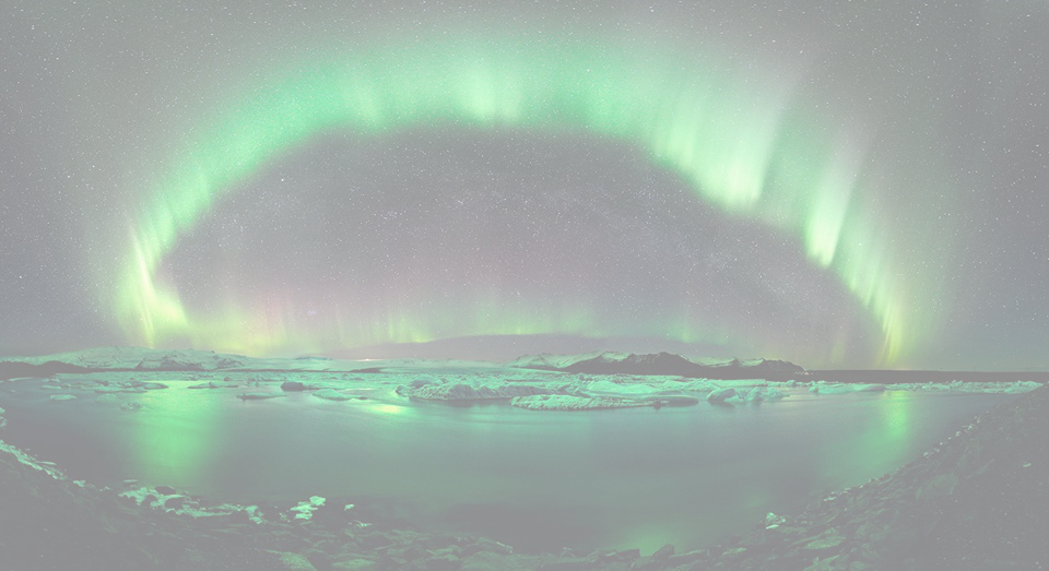 'solar Storm' - Starry Night Of Iceland (960x523), Png Download