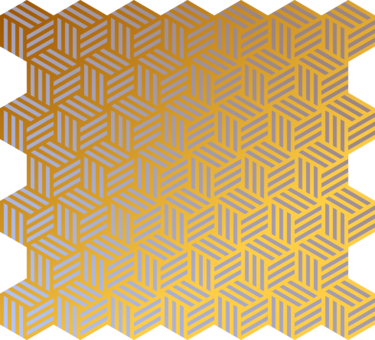 Color Gradient Drawing Halftone Isometric Projection - Degradé De Forme Rectangle Vector (375x340), Png Download