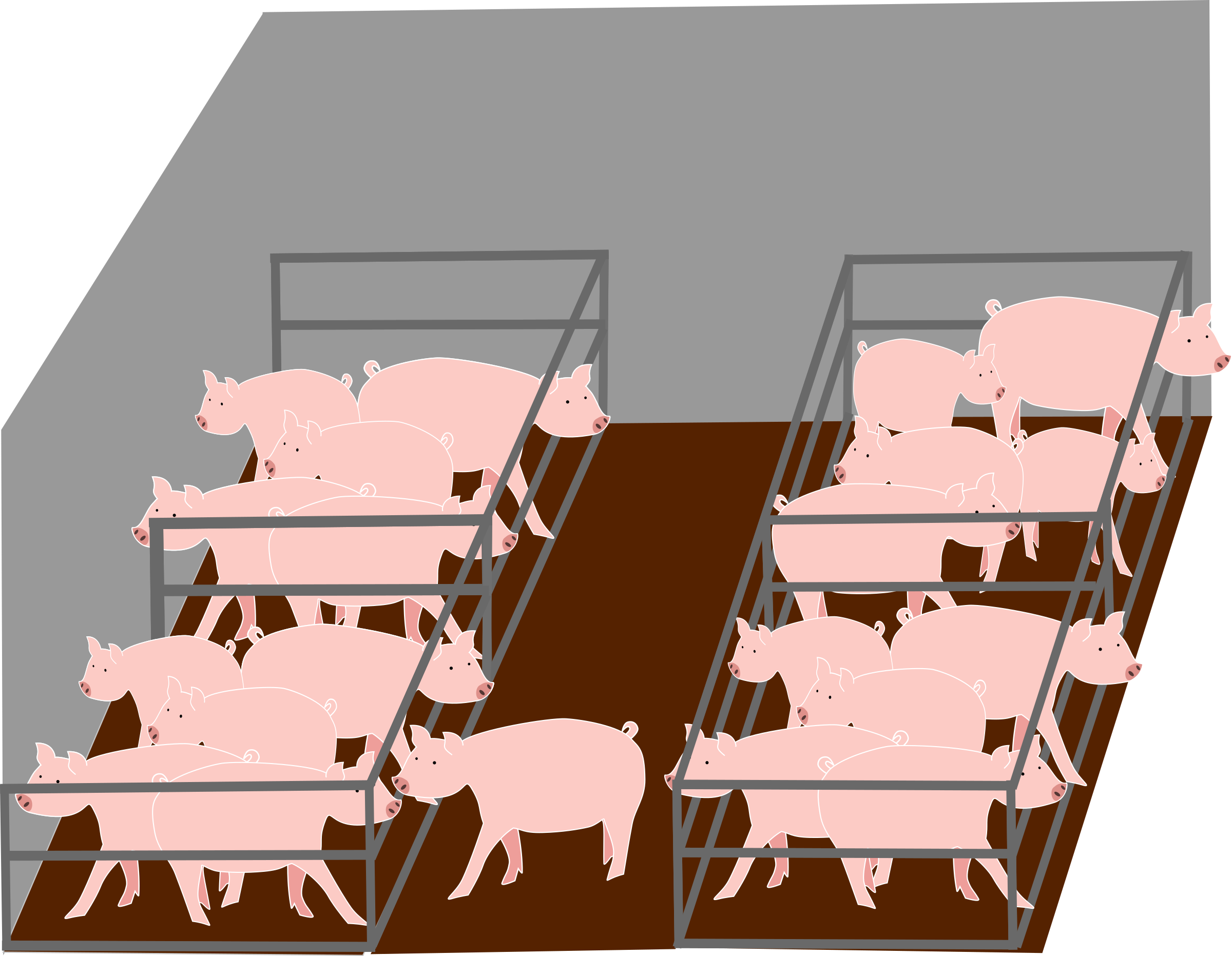 Farm Clipart Pig - Mesin Industri Vektor Png (2400x1863), Png Download