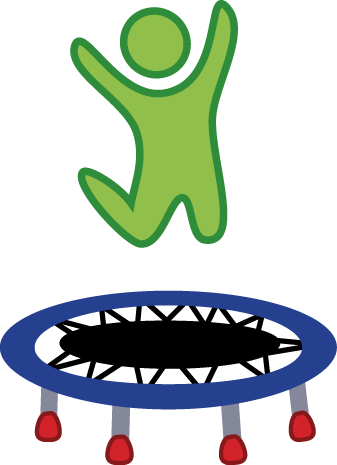 Collection Clipart Trampoline Png - Jumping On Trampoline Png (337x465), Png Download