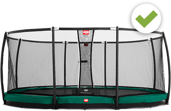 Berg Safety Net - Berg Inground Champion Trampoline + Safety Net Comfort (560x414), Png Download