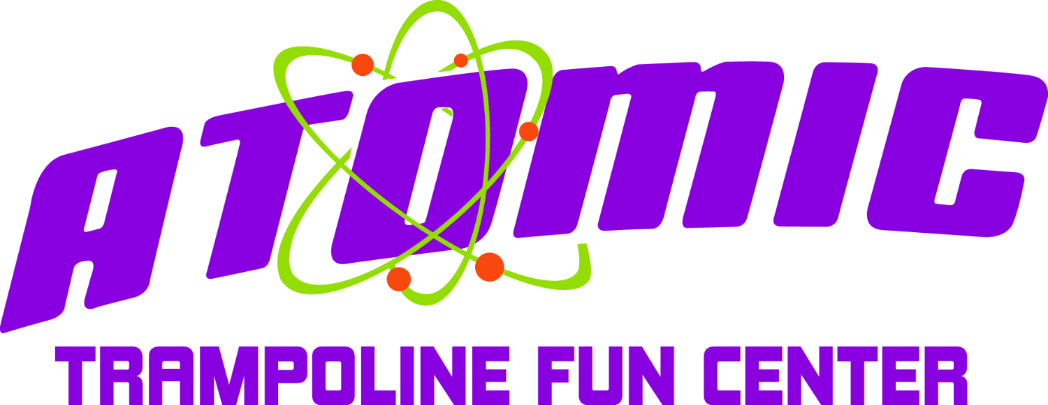 Atomic Trampoline Logo (1500x581), Png Download