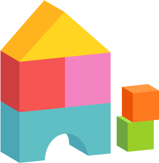 Colored Building Blocks Free Png And Vector - Toy Blocks Ring Image Png (640x640), Png Download