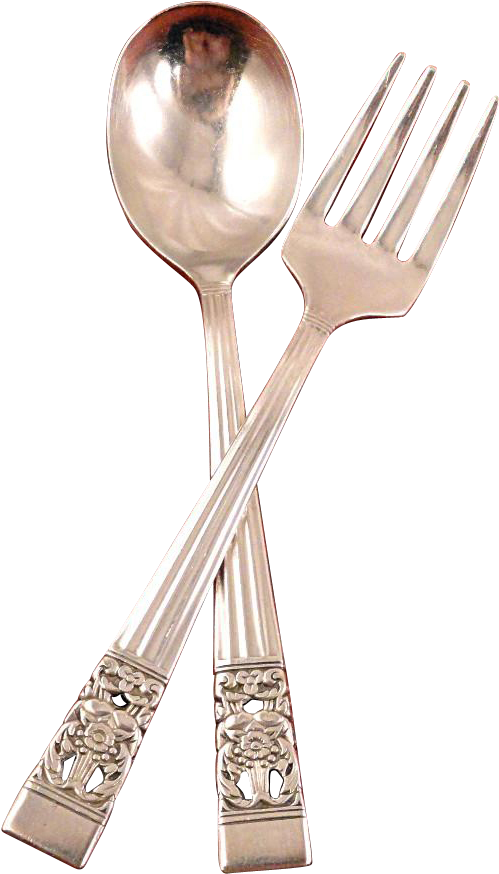 Baby Toddler Fork Spoon Set Oneida Community Plate - Spoon And Fork Png (873x873), Png Download