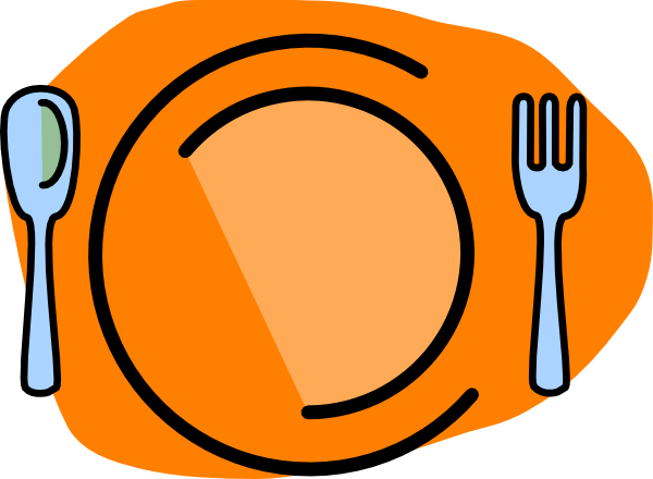Plate, Fork, Spoon-no Text Svg Clip Arts 600 X 440 (600x440), Png Download