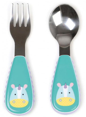 Sale Skip Hop Zootensils Fork And Spoon Unicorn - Skip Hop Zoo Fork & Spoon Utensil Set - Unicorn (500x500), Png Download