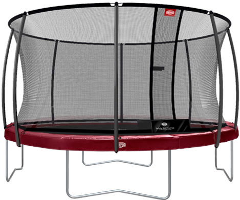 Elite Red Trampoline - Berg Elite+ Regular Green 430 + Safety Net T-series (660x436), Png Download