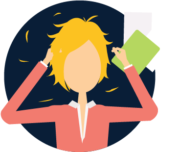 Stress On Professionals - Work Stress Icon Png (428x317), Png Download