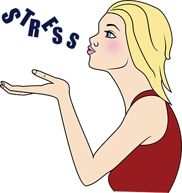 Relief Is - Stress (357x378), Png Download