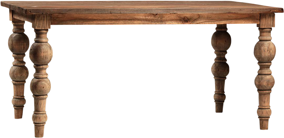Svg Freeuse Reclaimed Ball Leg Table - Table (1200x1200), Png Download