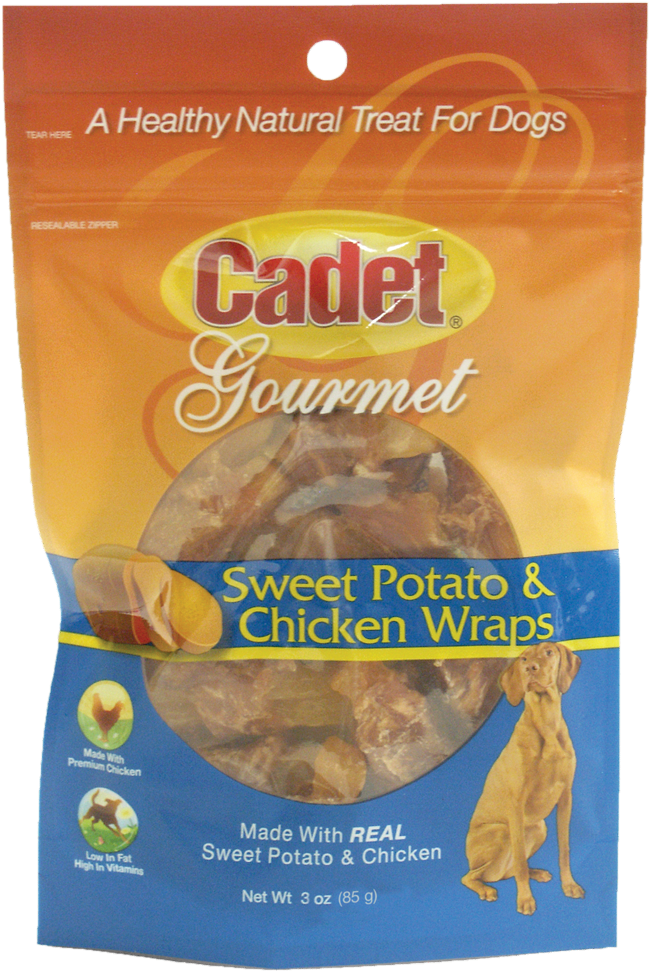 Cadet Premium Gourmet Chicken Breast - Ims Dog Sweet Potato Wrap With Chicken 3oz (1000x1000), Png Download