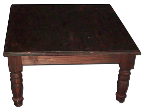 Rectangular Modern Dark Wood Square Coffee Table Simple - Dark Wood Square Table (500x500), Png Download