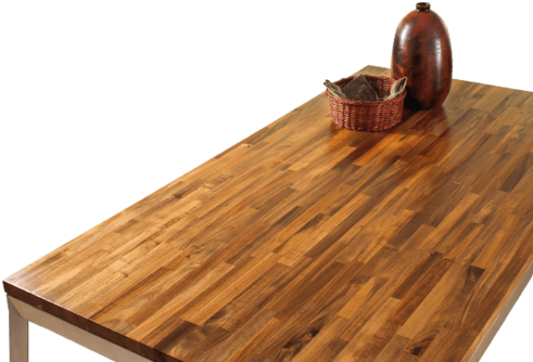 Finger Jointed Teak Wood Table - Teak Wood Finger Joint Board Furniture (500x335), Png Download