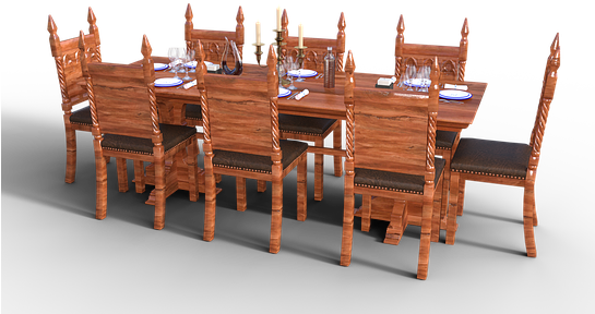 Eat Drink Banquet Modern Old Style Restaur - Furniture (544x340), Png Download