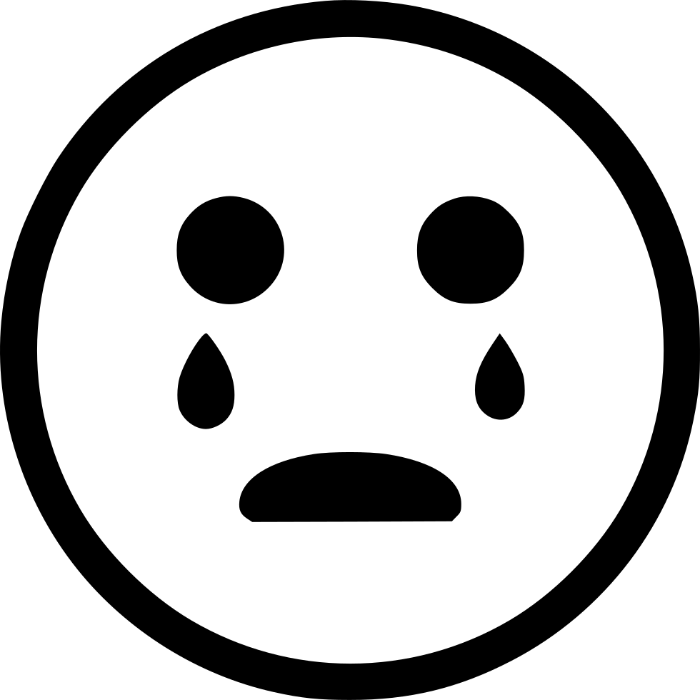 Crying Trouble Stress Smile Smiley Comments - Smiley (980x980), Png Download