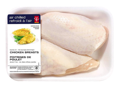 Pc Air Chilled Bone-in Chicken Breasts - Chicken As Food (420x420), Png Download