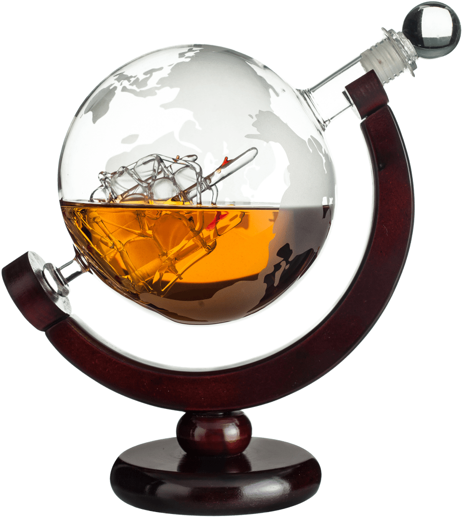 Eravino Whiskey Globe Decanter (1104x1104), Png Download