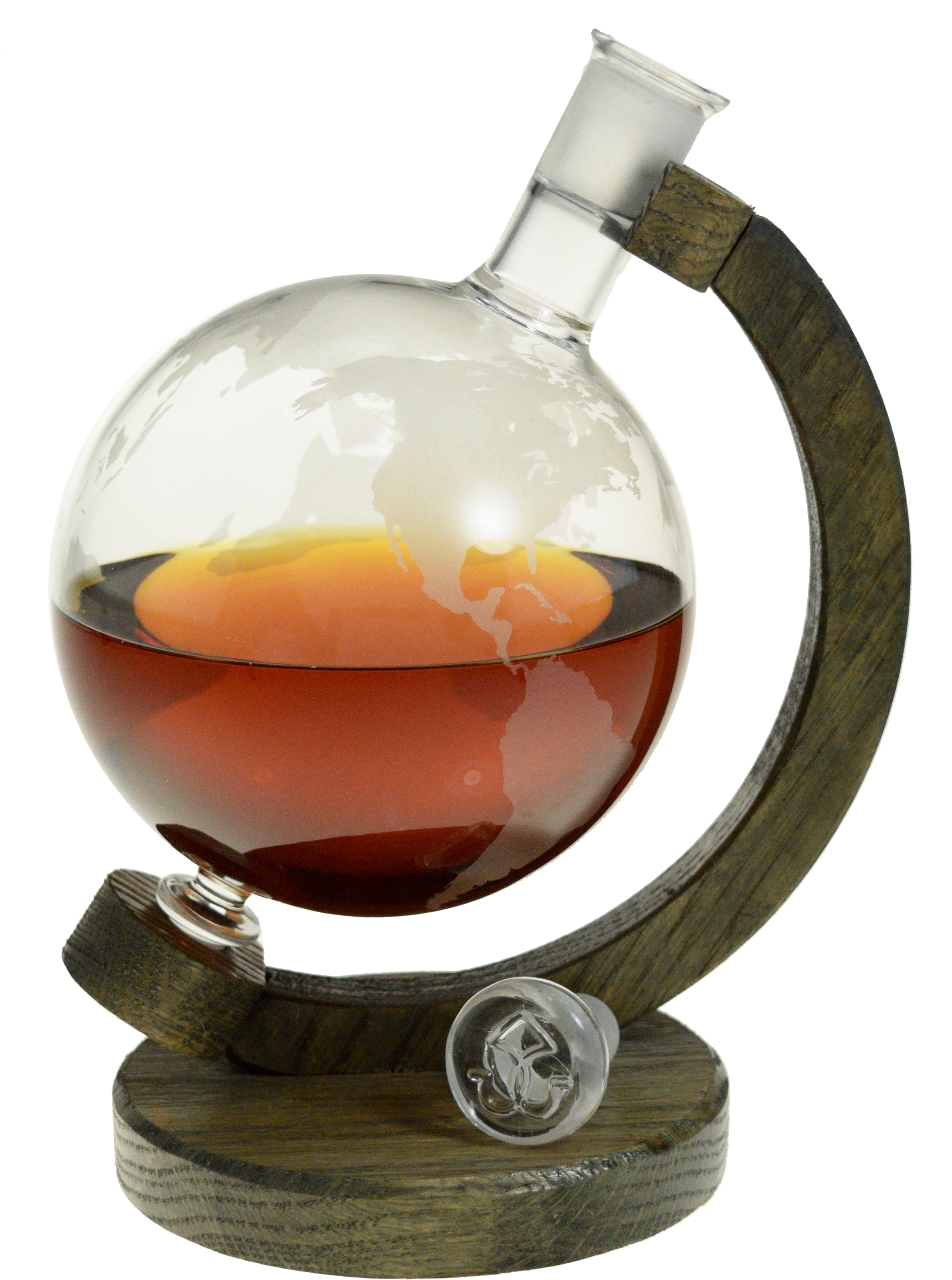 1000ml Etched Glass Globe Decanter - Prestige Decanters 1000ml Etched Glass Globe Decanter (2578x3528), Png Download