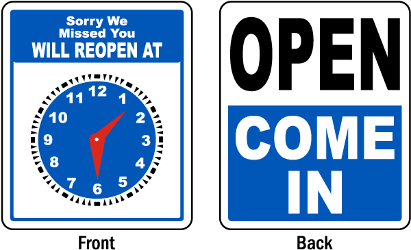 Will Reopen At / Open Come In Sign - Sorry We Missed You We Ll Be Back (600x365), Png Download