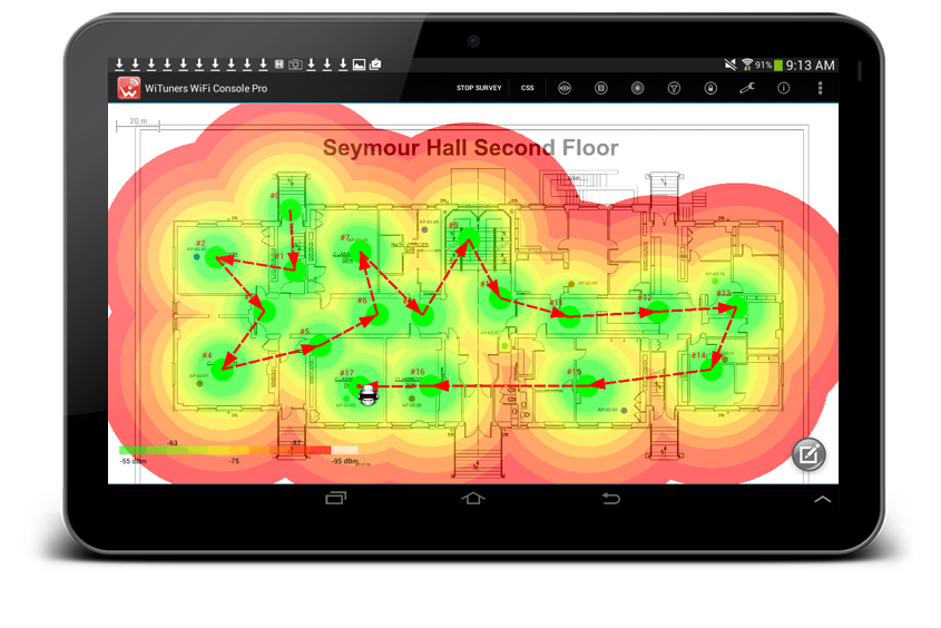 Download Wlan Throughput Heatmap Mapping Wifi Site Survey - Heat Map ...