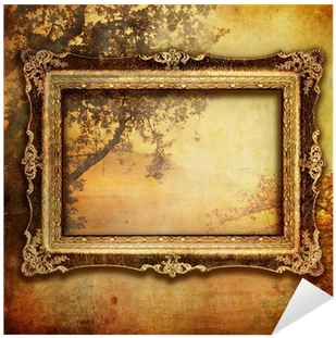 Autumn Composition With Antique Frame Sticker • Pixers® - Picture Frame (400x400), Png Download