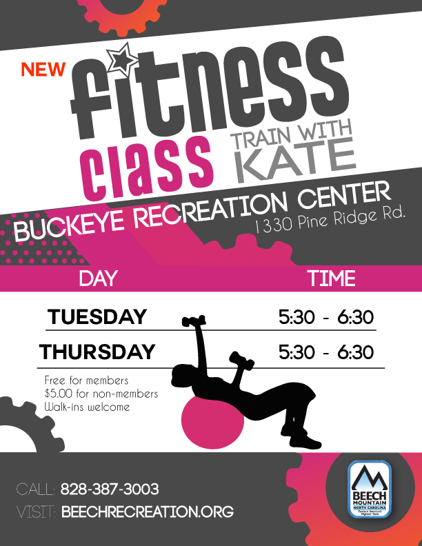New Fitness Class Buckeye Recreation Center - Flyer For Fitness Classes (612x792), Png Download