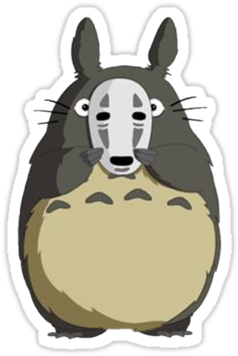 "totoro Spirited Away Mask" Stickers By Alexcool - Totoro Im Not Here (375x360), Png Download
