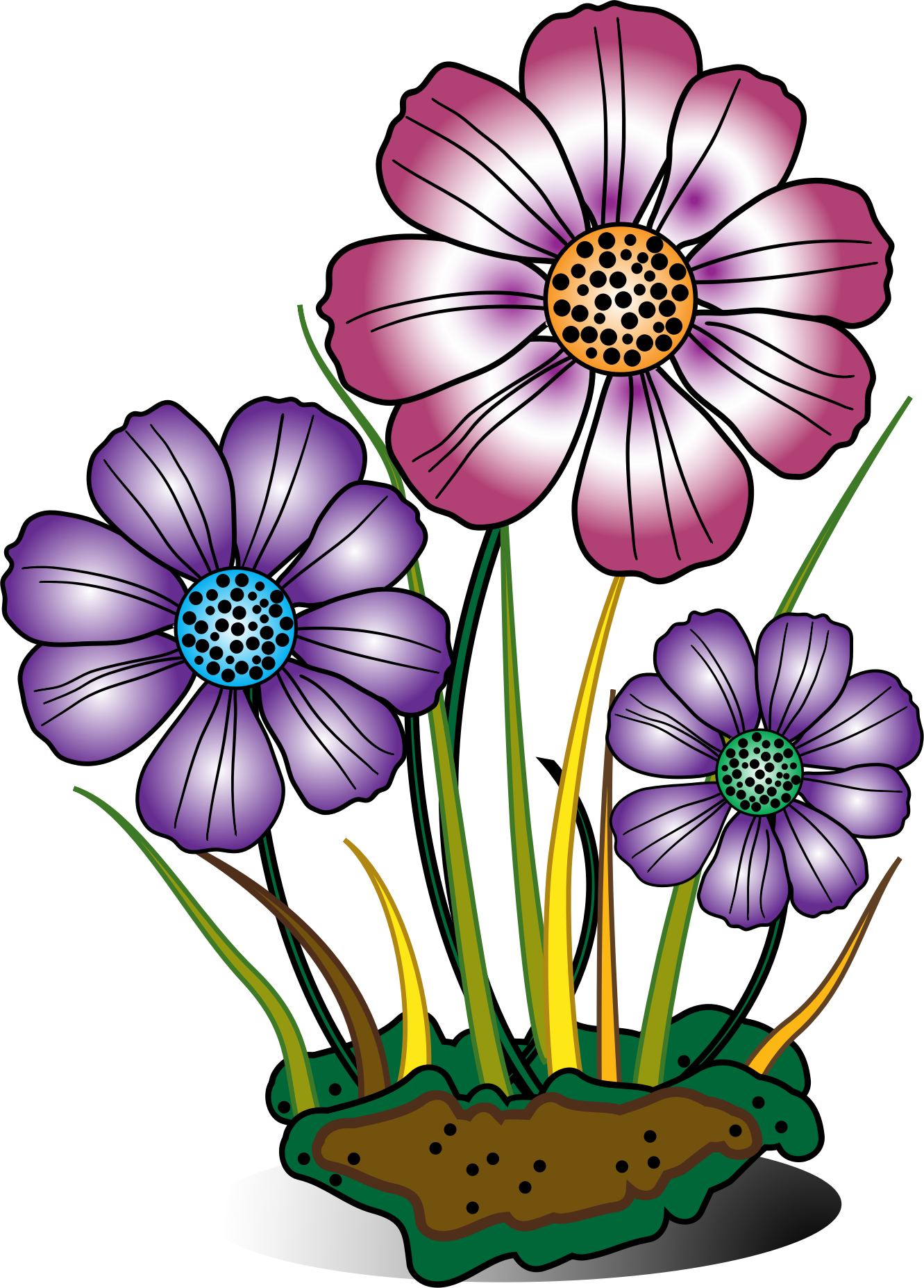 Clipart - Clip Art Flowers Bloom (1331x1854), Png Download