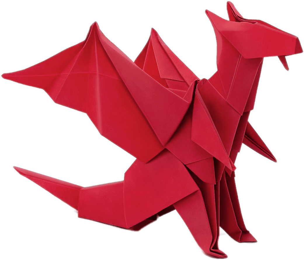 Miscellaneous - Origami - Origami Dragon Clipart (1920x1080), Png Download