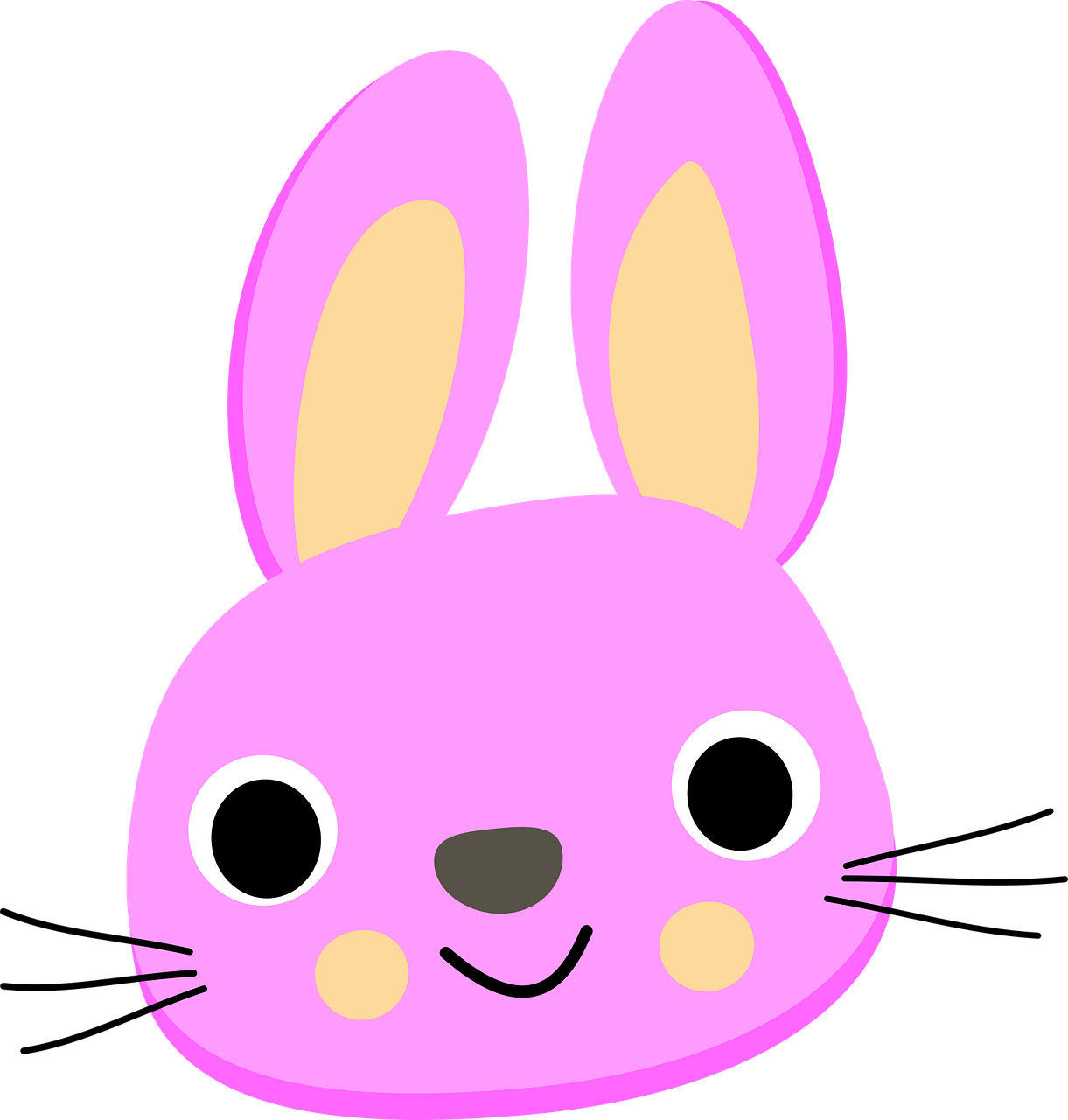 Rabbit Cartoon Images Image Group - Rabbit Head Clipart (687x720), Png Download
