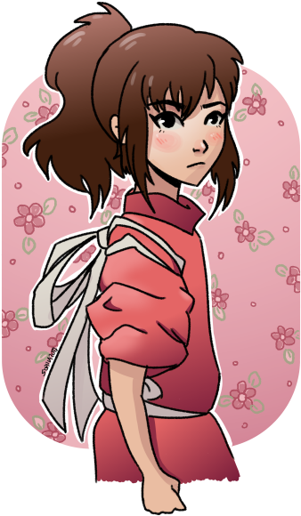 Spirited Away Chihiro Spirited Away Fanart Ghibli Studio - Spirited Away (450x800), Png Download