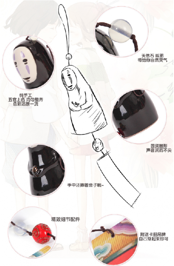 Spirited Away Wind Chime (900x900), Png Download