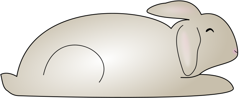 This Free Clipart Png Design Of Brown Bunny Rabbit (900x364), Png Download