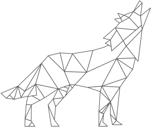 Drawings Images Instructions Easy - Wolf Origami Line Art (500x421), Png Download