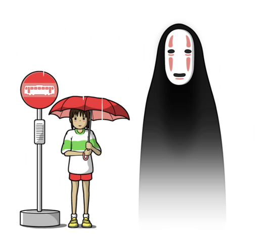My Lonely Neighbor - Spirited Away Cartoon (630x630), Png Download