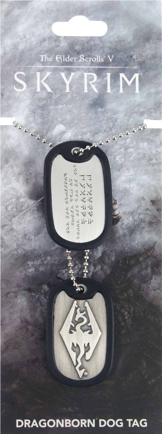 The Elder Scrolls V - Skyrim Dog Tag Dovahkiin (1200x1200), Png Download
