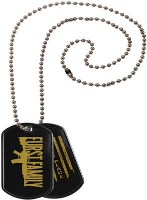 Dog Tags With Silencer And Chain - Rosario Png (494x494), Png Download
