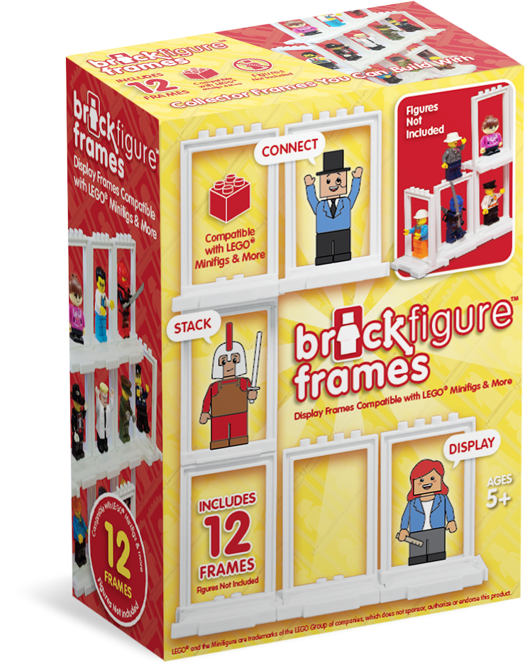 Brick Figure Frames 12-pack For Lego Minifigures - Playset (1000x1000), Png Download