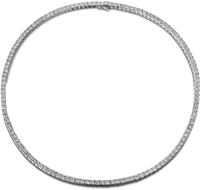 My Girl Diamond Tennis Necklace - Bangle (800x800), Png Download