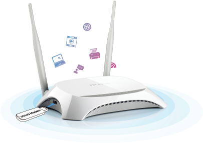 Enjoy 3g/4g Wireless Sharing - Tp-link Tl-mr3420 3g/4g Wireless N Router (450x321), Png Download