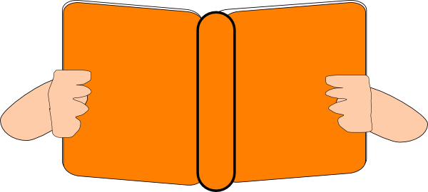 Book Clip Art At Clker Com Vector - Orange Book Clipart (600x270), Png Download