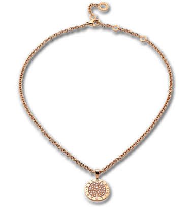 Bvlgari Bvlgari Pave Diamond Pendant Necklace, , Necklace, - Bvlgari Bvlgari Pave Diamond Pendant Necklace (570x466), Png Download