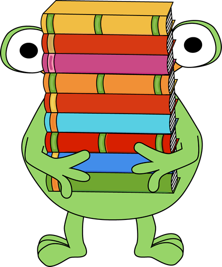 Stack Of Books Clipart - Monster Clipart School (457x550), Png Download