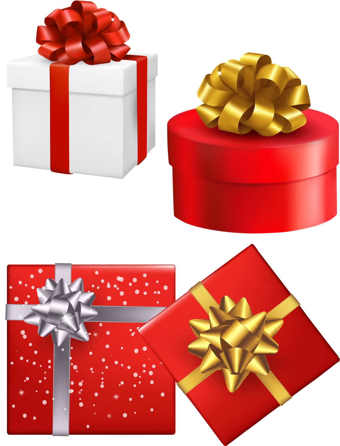 Cajitas De Regalo Con Moños Y Sin Fondo Blanco - Regalos Sin Fondo Png (1237x1600), Png Download