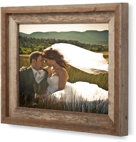 Handcrafted Wood Barn Frame - Bay Photo Barnwood Frame (564x547), Png Download
