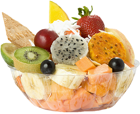 Helado De Frutas - Ensalada De Frutas Con Helado Png (469x382), Png Download