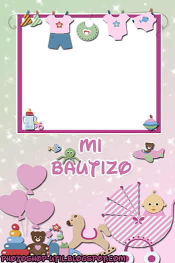 Top Images For Mi Bautizo Photoshop On Picsunday - Marco Bautizo Niña Png (350x525), Png Download