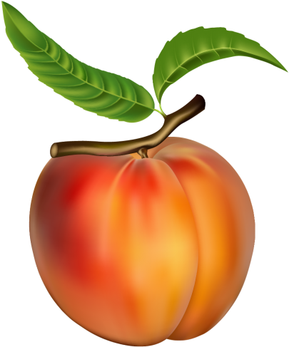 Png Frutas Pinterest Clip - Peach Clip Art (414x500), Png Download